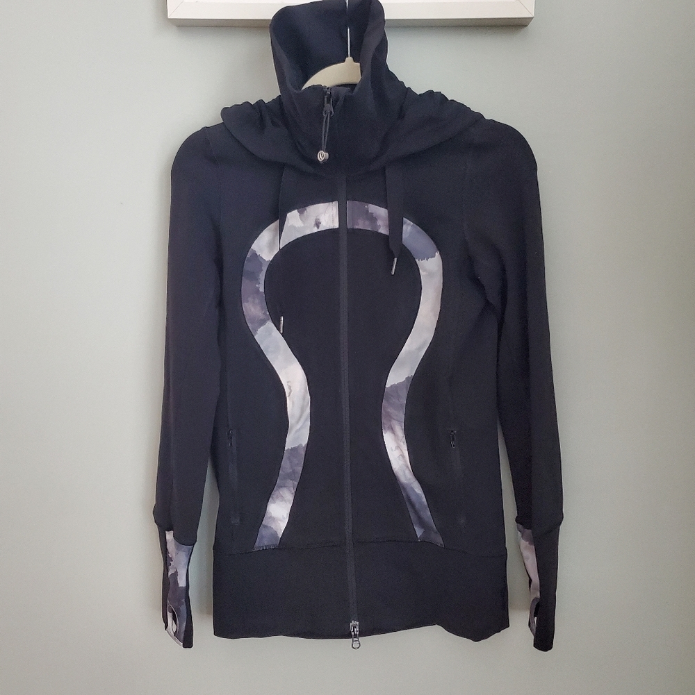 Lululemon Stride Jacket *BrushedBlack / White Coal Tinted Canvas Super Size 4